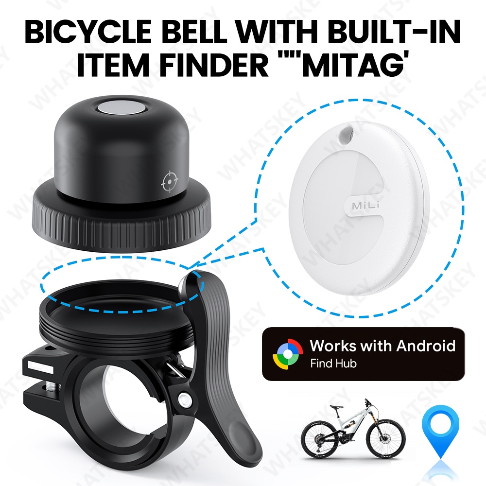 Bell Handlebar Ring - Google Find My Small Bicycle Bell