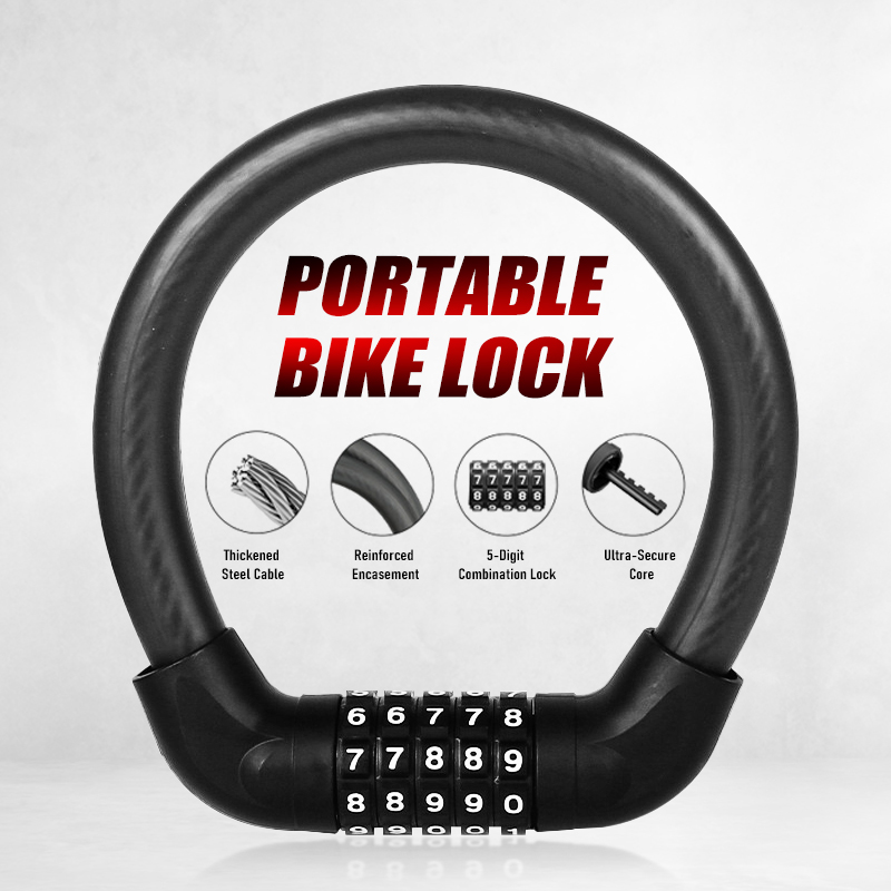 U Lock Heavy Duty - 5-Digit Combination Bike Lock - Heavy-Duty