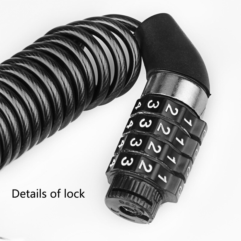 Portable 4-Digit Password Comb - Cable Lock Flexible 评论和价格