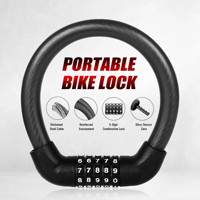 5-Digit Combination Bike Lock  - U Lock Heavy Duty 评论和价格