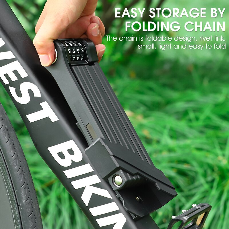 WEST BIKING Bicycle Folding Ch - U Lock Heavy Duty 评论和价格