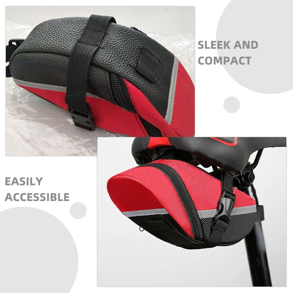 Red Waterproof Bike Saddle Tai - Saddle Bag Under Seat 评论和价格