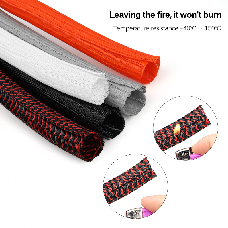 3/5/10m PET Cable Sleeve Self- - Cable Lock Flexible 评论和价格