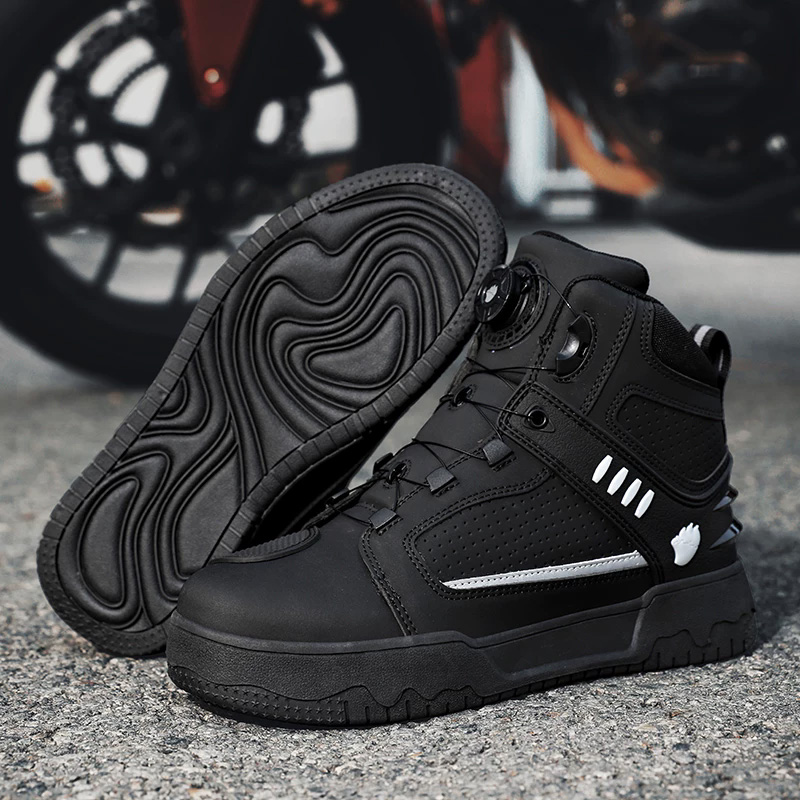 Men Motorcycle Riding Boots Wa - Cycling Commute Shoes 评论和价格