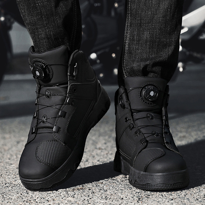 Men Motorcycle Riding Boots Wa - Cycling Commute Shoes 评论和价格