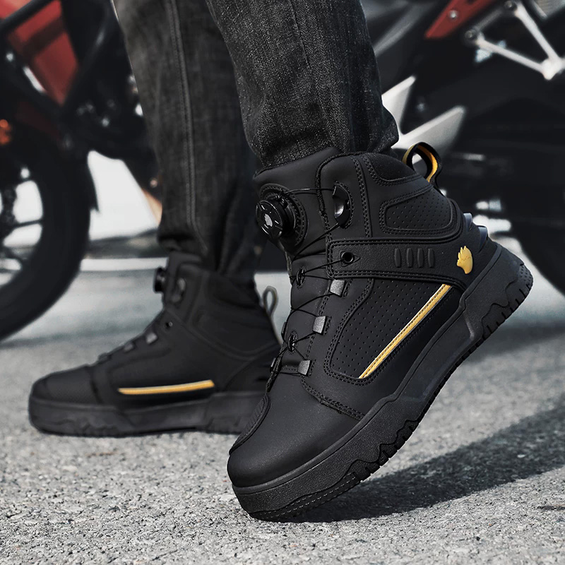 Men Motorcycle Riding Boots Wa - Cycling Commute Shoes 评论和价格